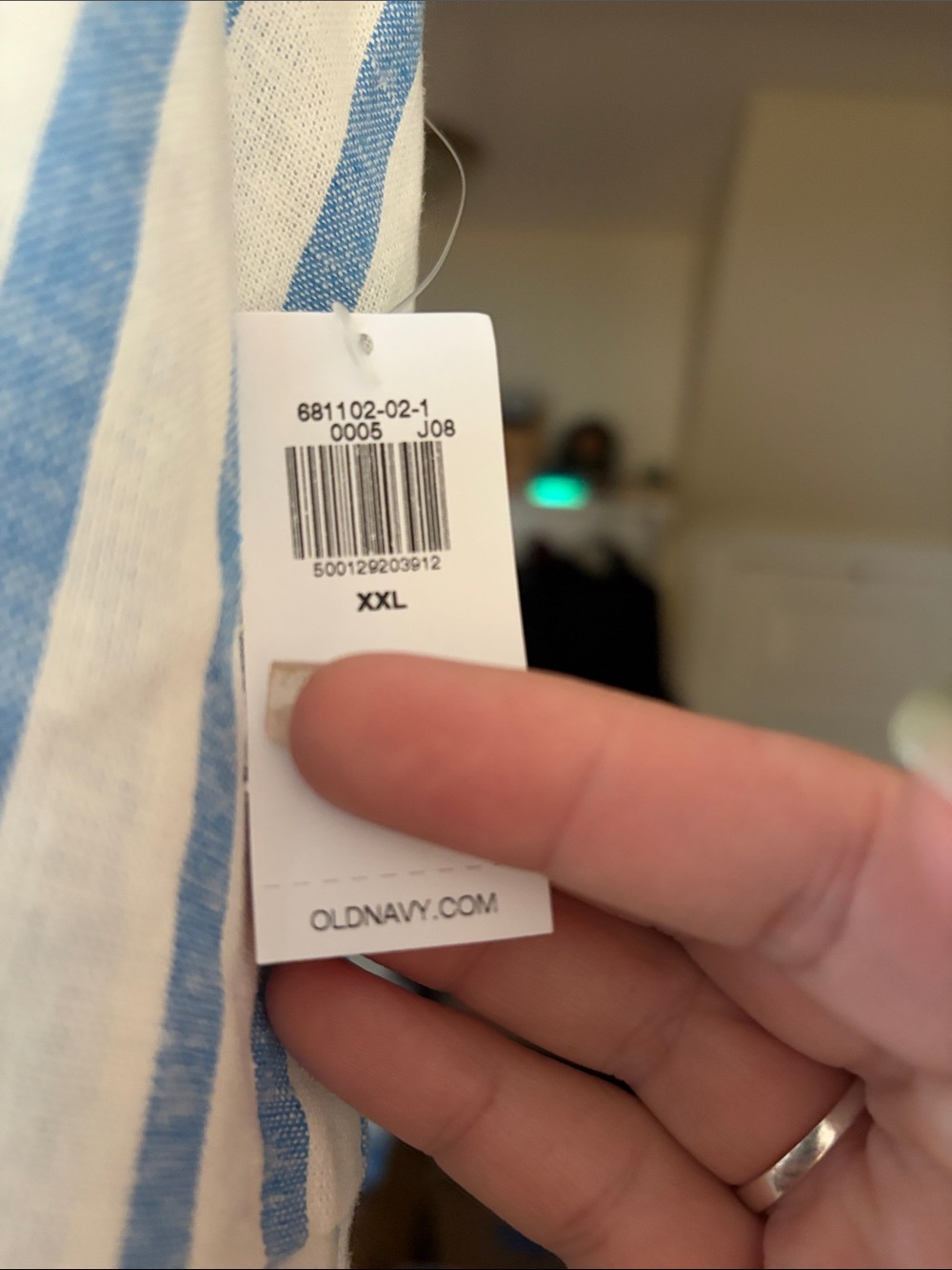 Old Navy Blue and White Striped Sundress - Picture 2 of 2